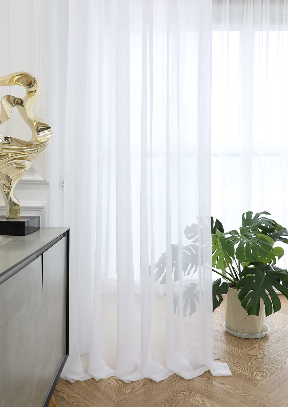 Sheer White Curtains 84 Inches - From Where - 