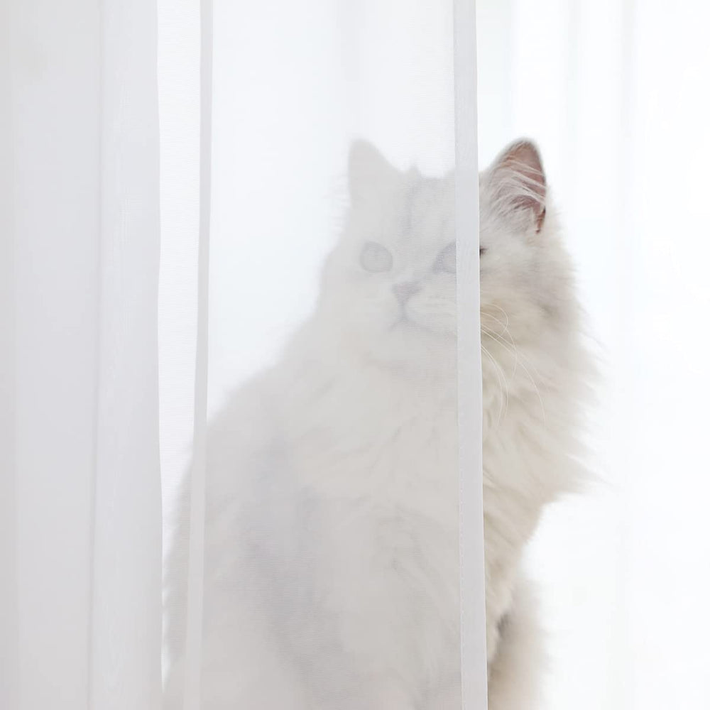 Sheer White Curtains 84 Inches - From Where - 