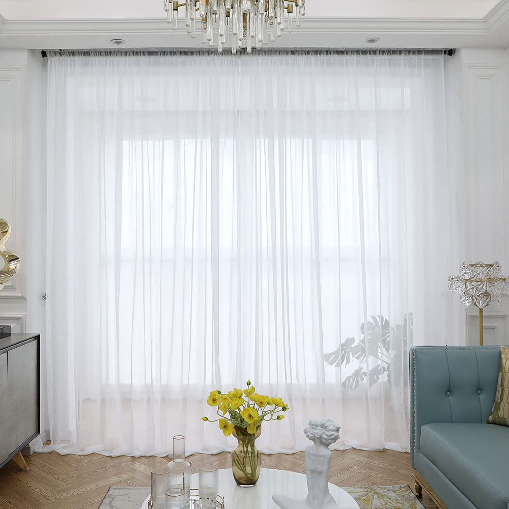 Sheer White Curtains 84 Inches - From Where - 