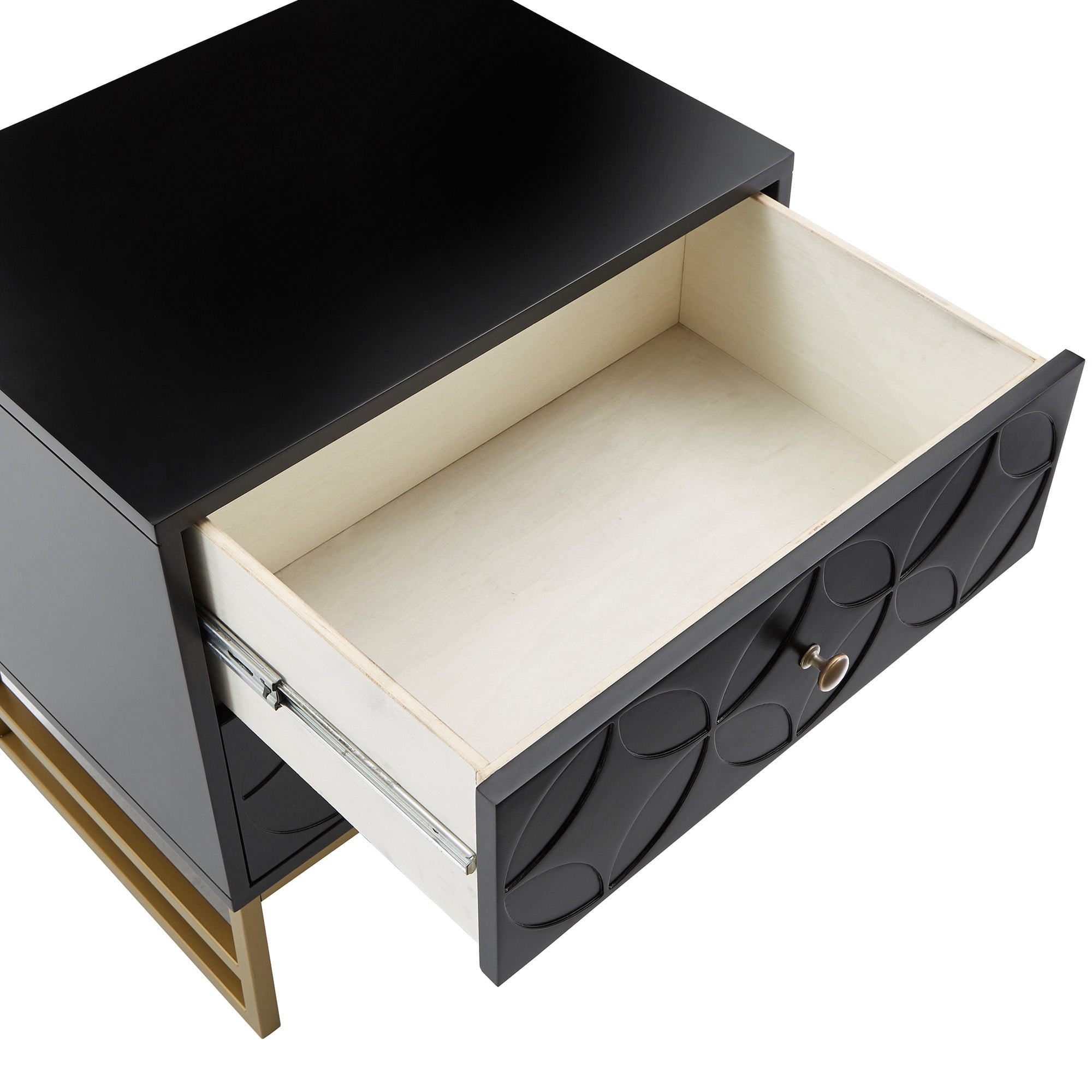 Shiloh Arched Gold Metal End Table - From Where - 