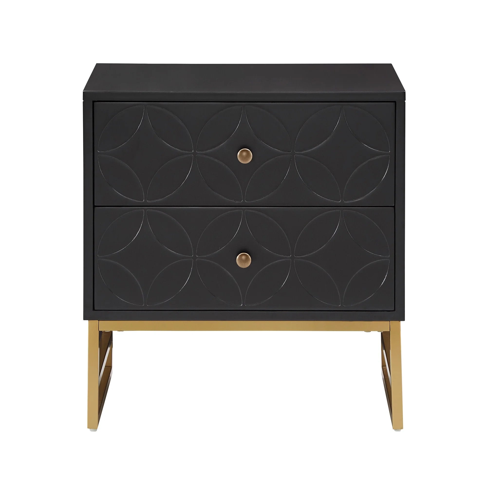Shiloh Arched Gold Metal End Table - From Where - 