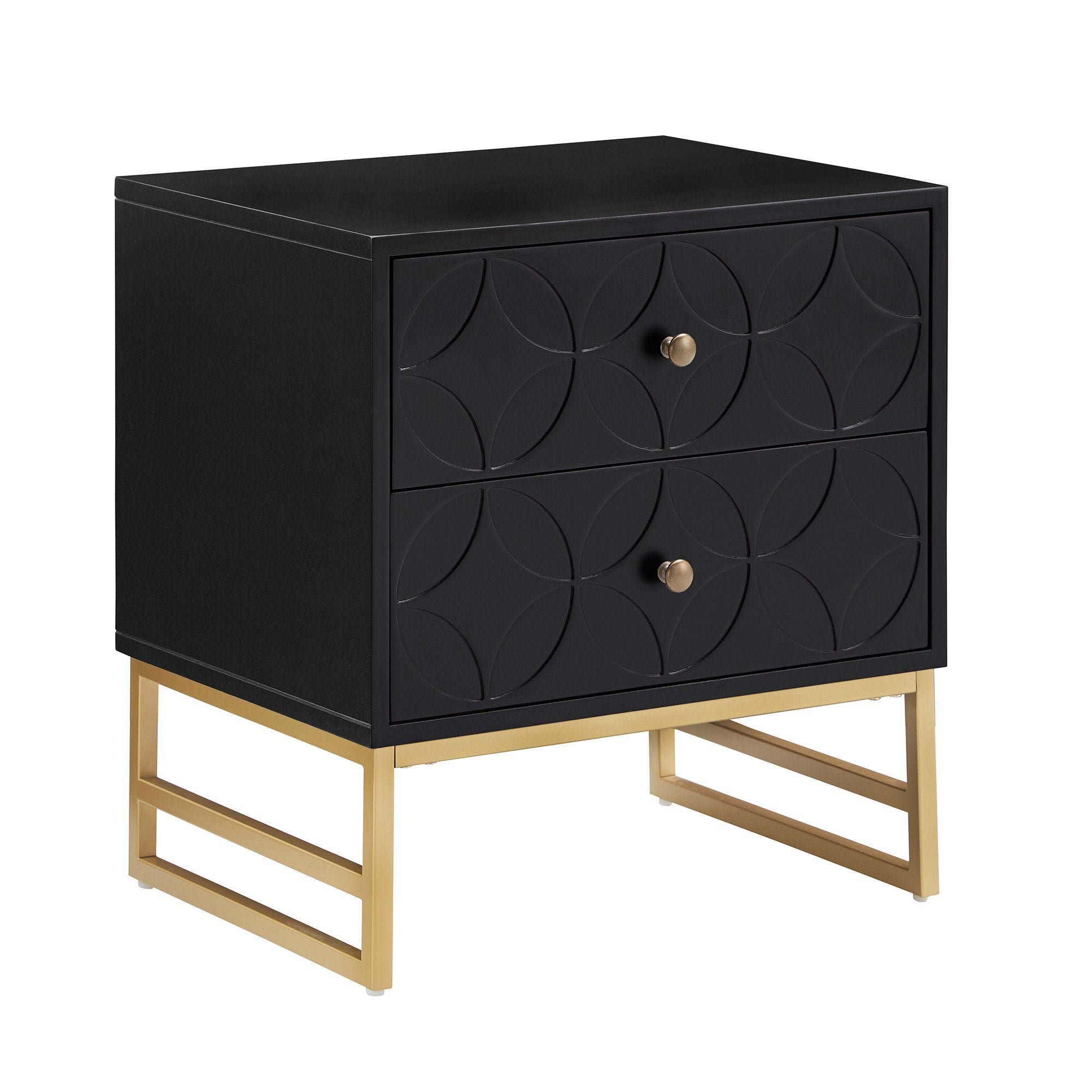 Shiloh Arched Gold Metal End Table - From Where - 