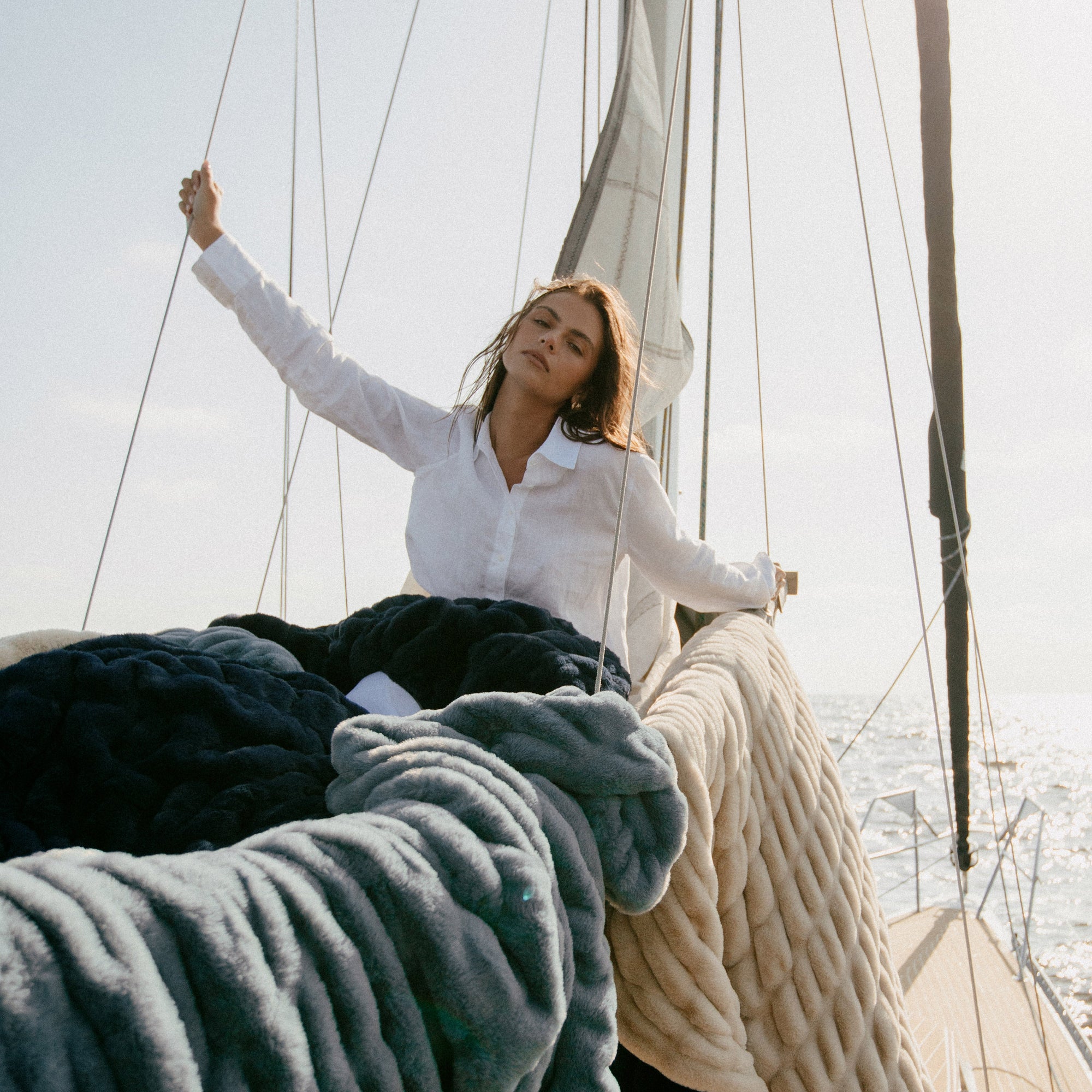 Shoreline Two - Tone Blanket - From Where Finds - 