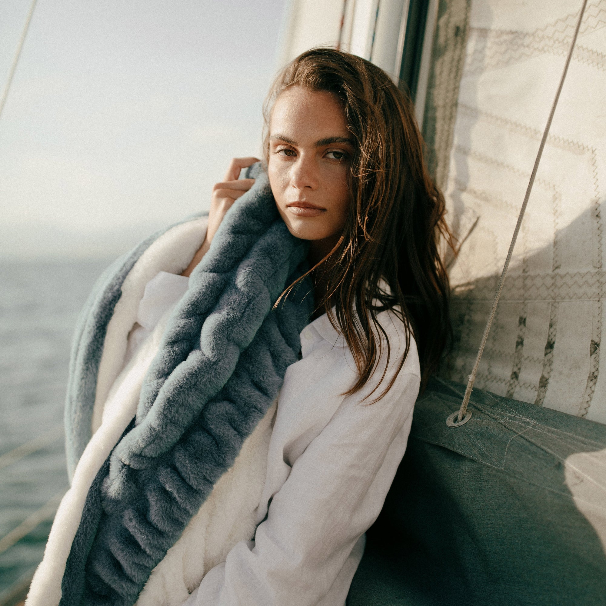 Shoreline Two - Tone Blanket - From Where Finds - 