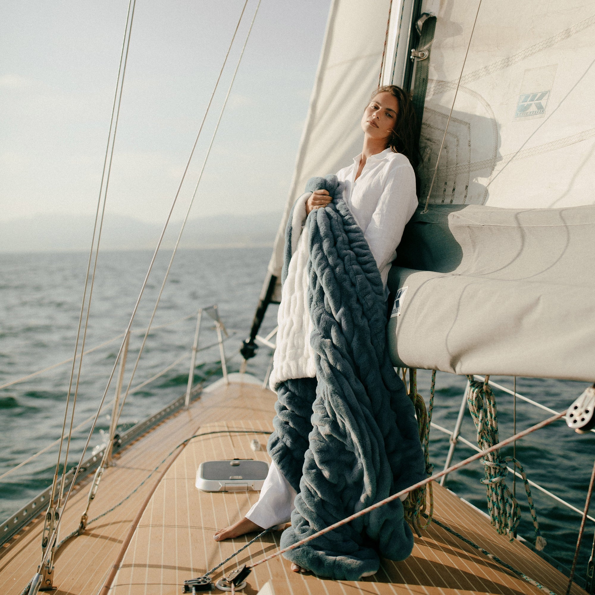Shoreline Two - Tone Blanket - From Where Finds - 