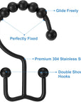 Shower Curtain Hooks Rings Set of 12 - From Where - 