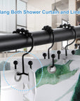 Shower Curtain Hooks Rings Set of 12 - From Where - 