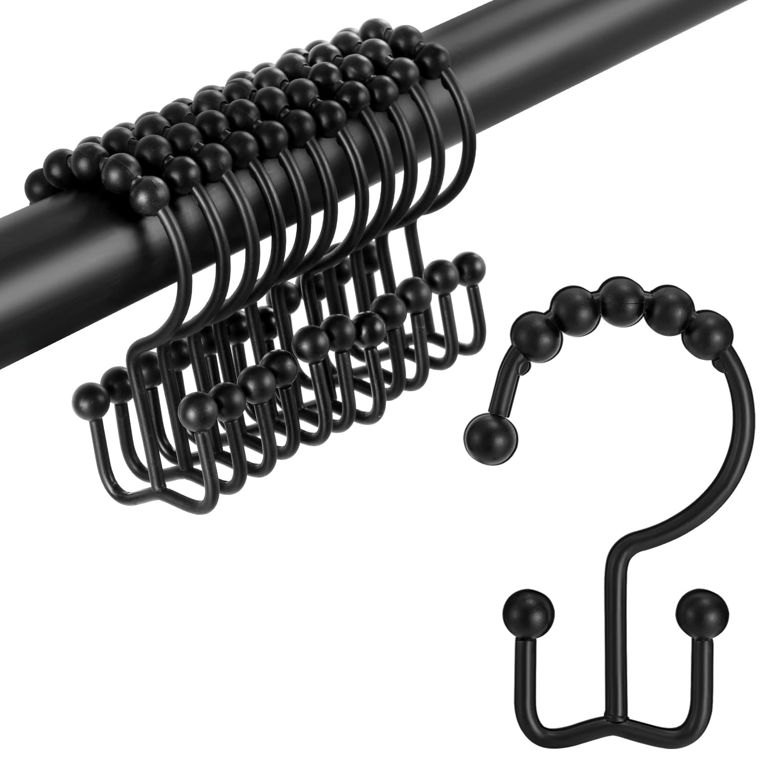 Shower Curtain Hooks Rings Set of 12 - From Where - 