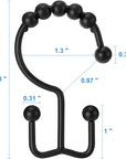 Shower Curtain Hooks Rings Set of 12 - From Where - 