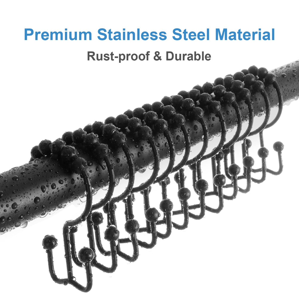 Shower Curtain Hooks Rings Set of 12 - From Where - 