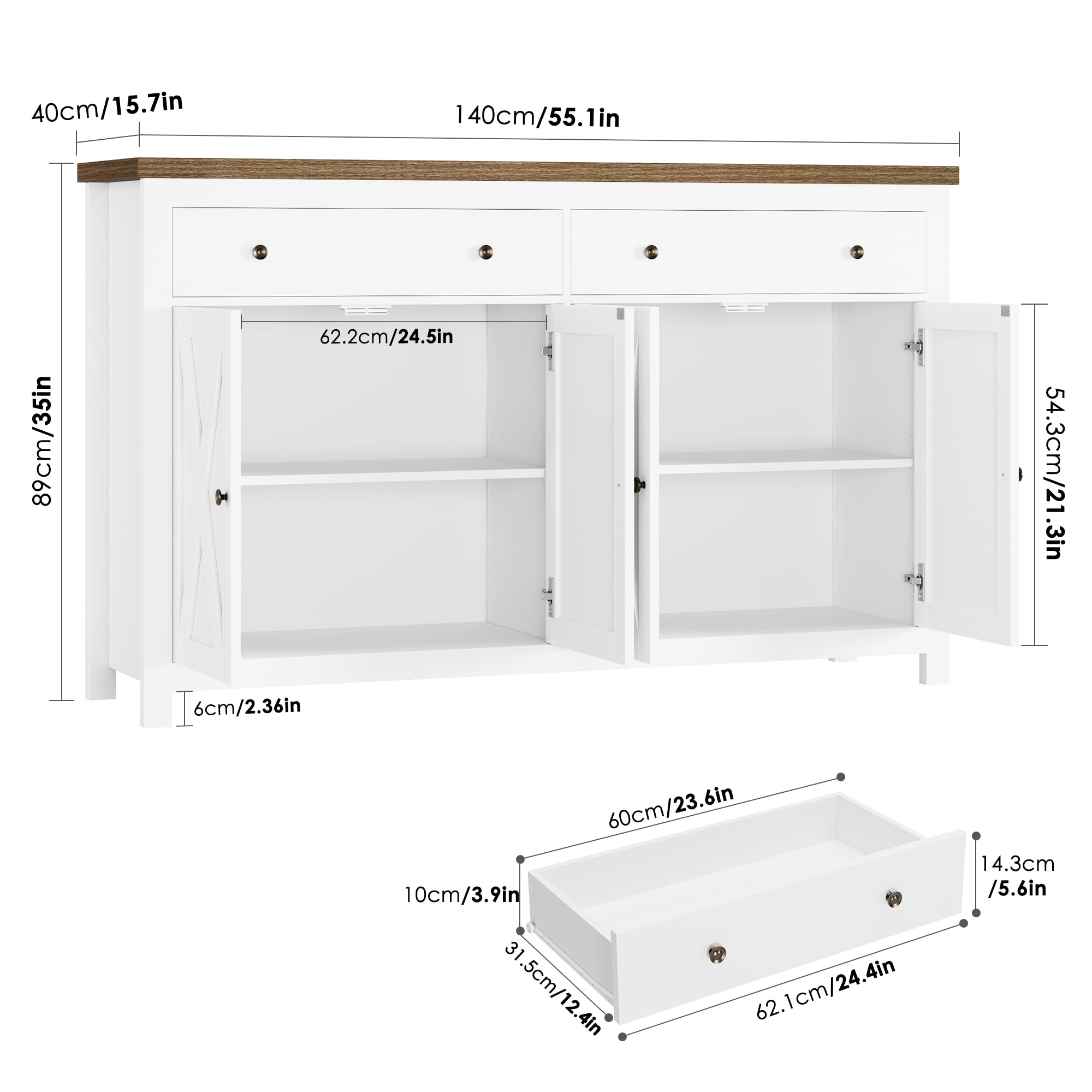 Sideboard Buffet Cabinet with Storage - From Where - 