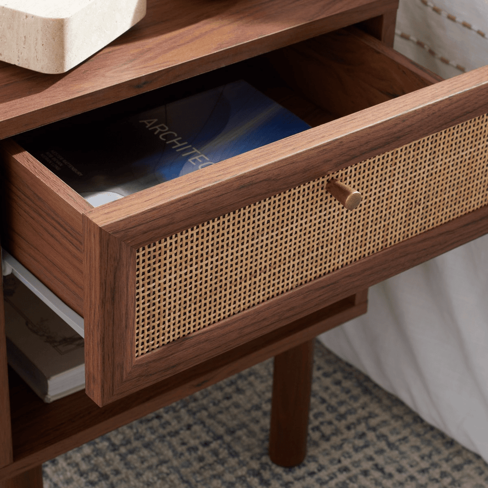Silvanna Rattan Nightstand - From Where Finds - 
