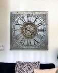 Silver & Gold Antique Style Wall Clock - From Where - 