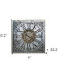 Silver & Gold Antique Style Wall Clock - From Where - 