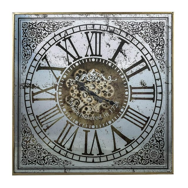 Silver & Gold Antique Style Wall Clock - From Where - 