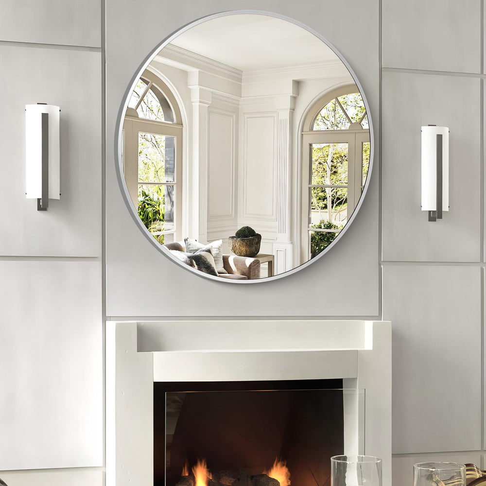 Silver Round Mirror - From Where - 