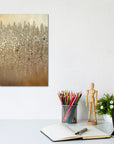 Silver Shimmer Wrapped Canvas Print - From Where - 