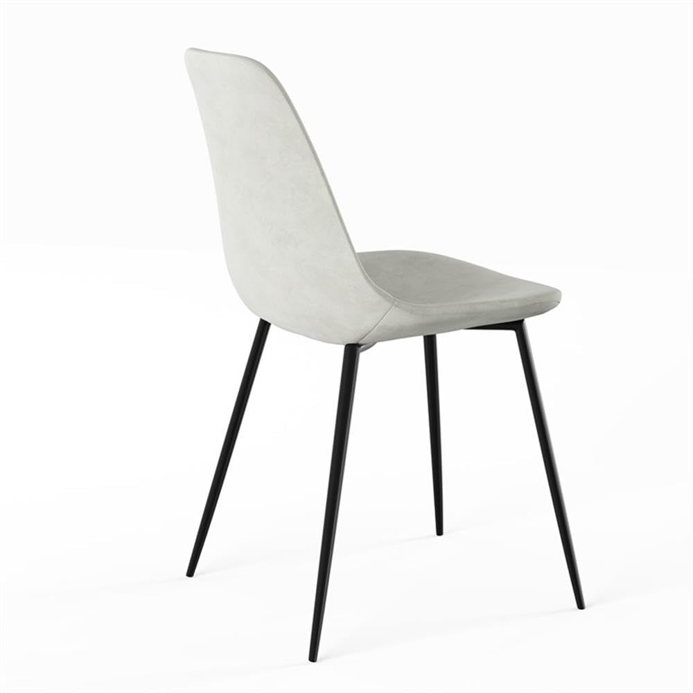 Silver Velvet Side Chairs (Set of 2) - From Where - 