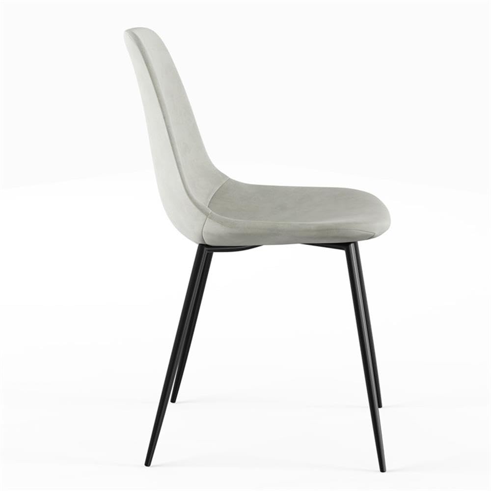 Silver Velvet Side Chairs (Set of 2) - From Where - 