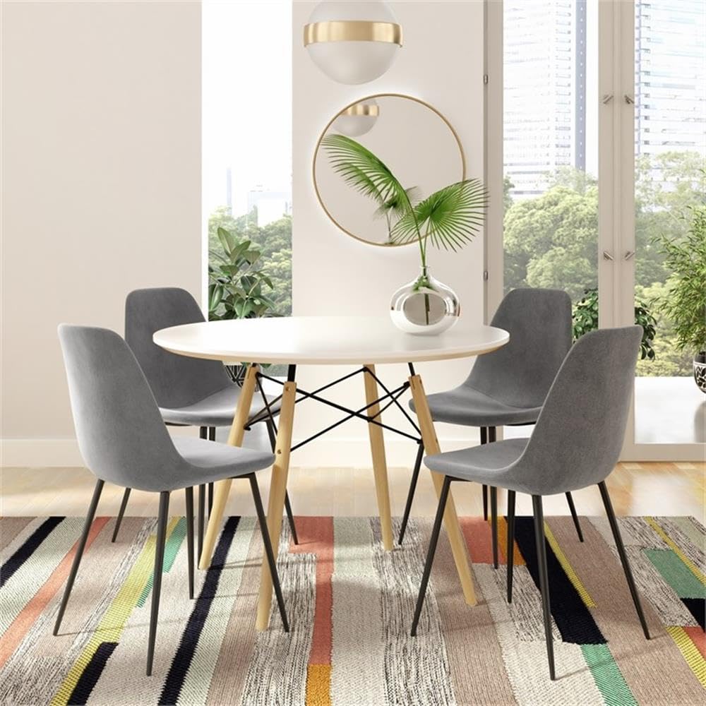Silver Velvet Side Chairs (Set of 2) - From Where - 