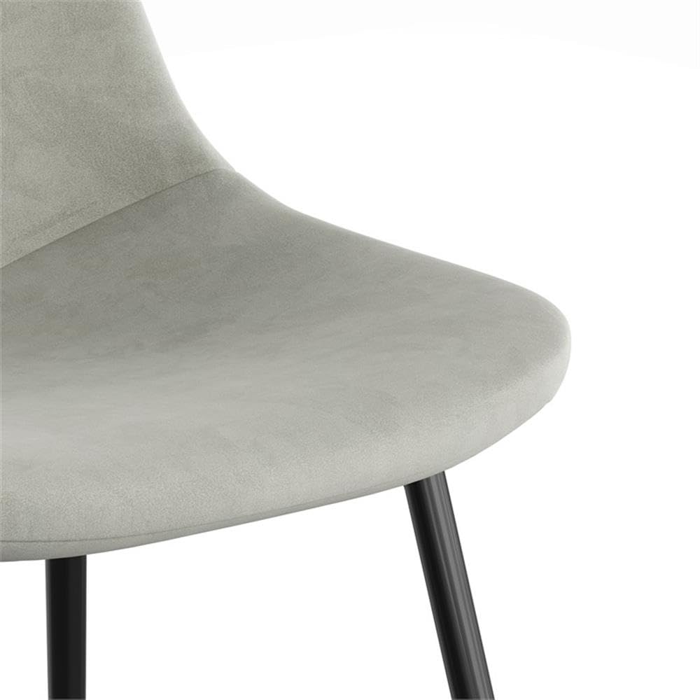 Silver Velvet Side Chairs (Set of 2) - From Where - 