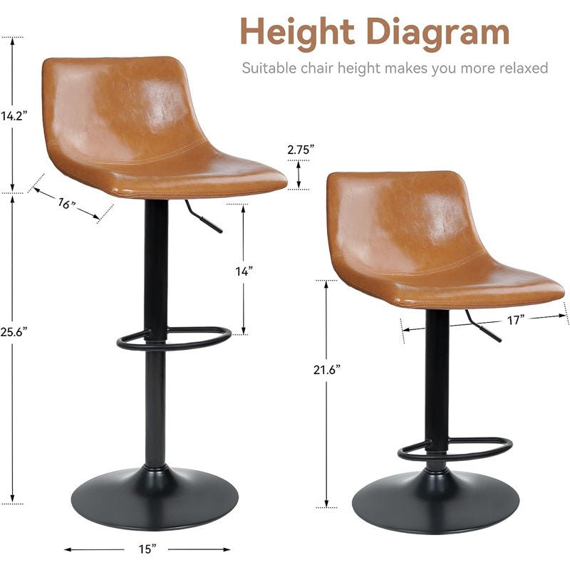 Simple Bar Stool Set of 2 - From Where - 