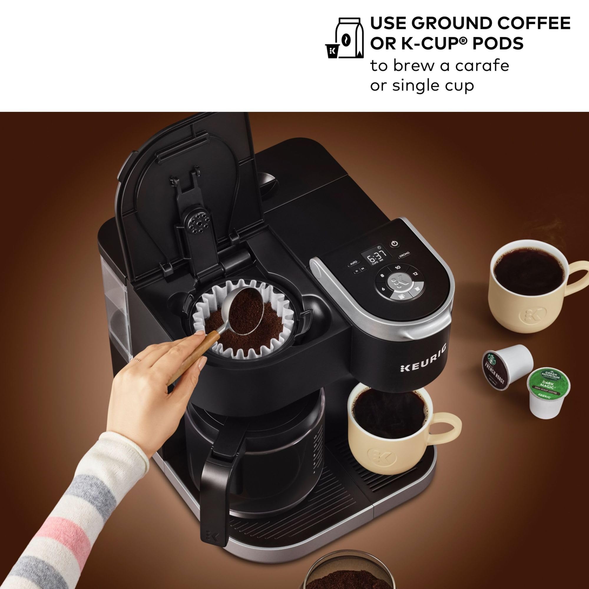 Single Serve K - Cup Pod &amp; Carafe Coffee Maker - From Where - 