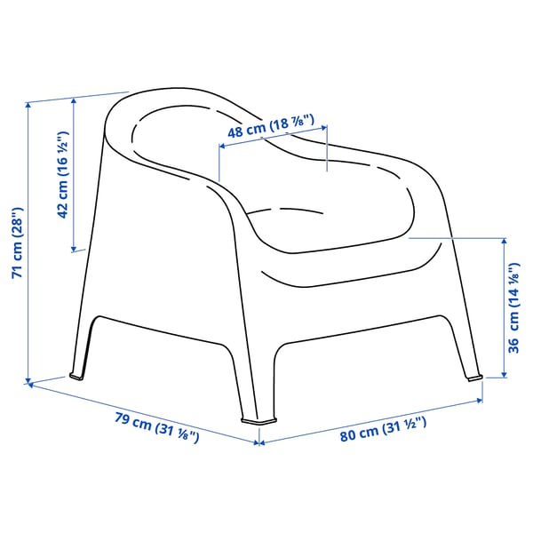 SKARPÖ Armchair Ooutdoor White - From Where - 