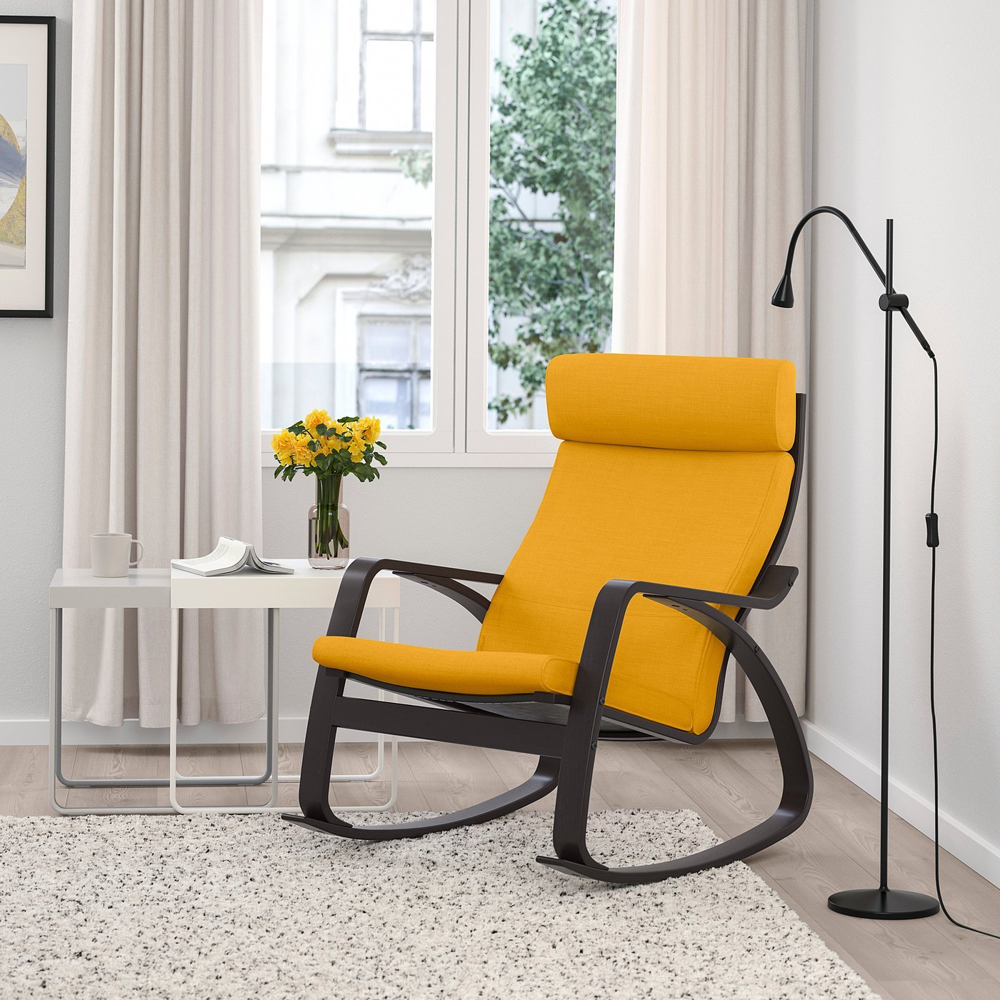 Skiftebo Yellow Rocking chair - From Where - 