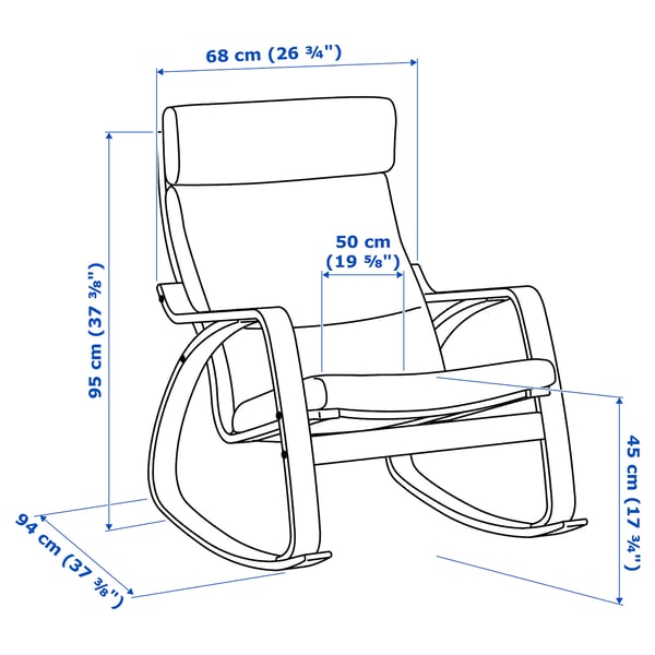 Skiftebo Yellow Rocking chair - From Where - 