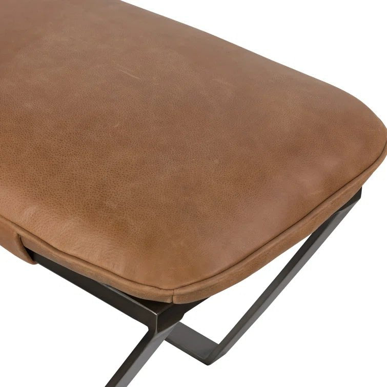 Skylar Genuine Leather Upholstered Bench - From Where - 