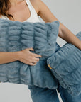 Slate Blue Pillow - From Where Finds -