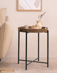 Small Wicker Round End Table - From Where - 