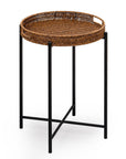 Small Wicker Round End Table - From Where - 