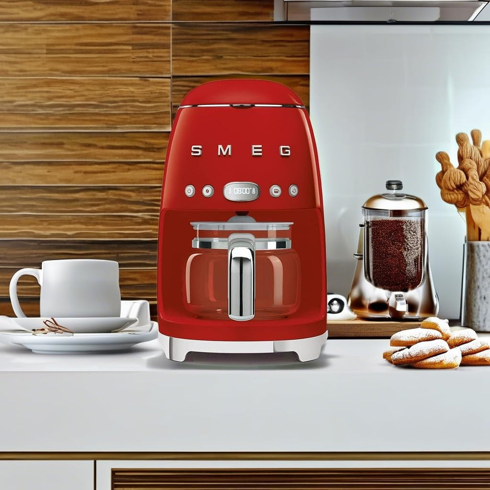 Smeg Aesthetic Red Drip Coffee Machine - From Where - 