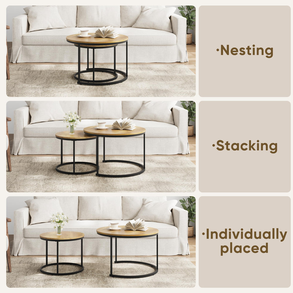Smuxee Nesting Coffee Table Set of 2 - From Where - 