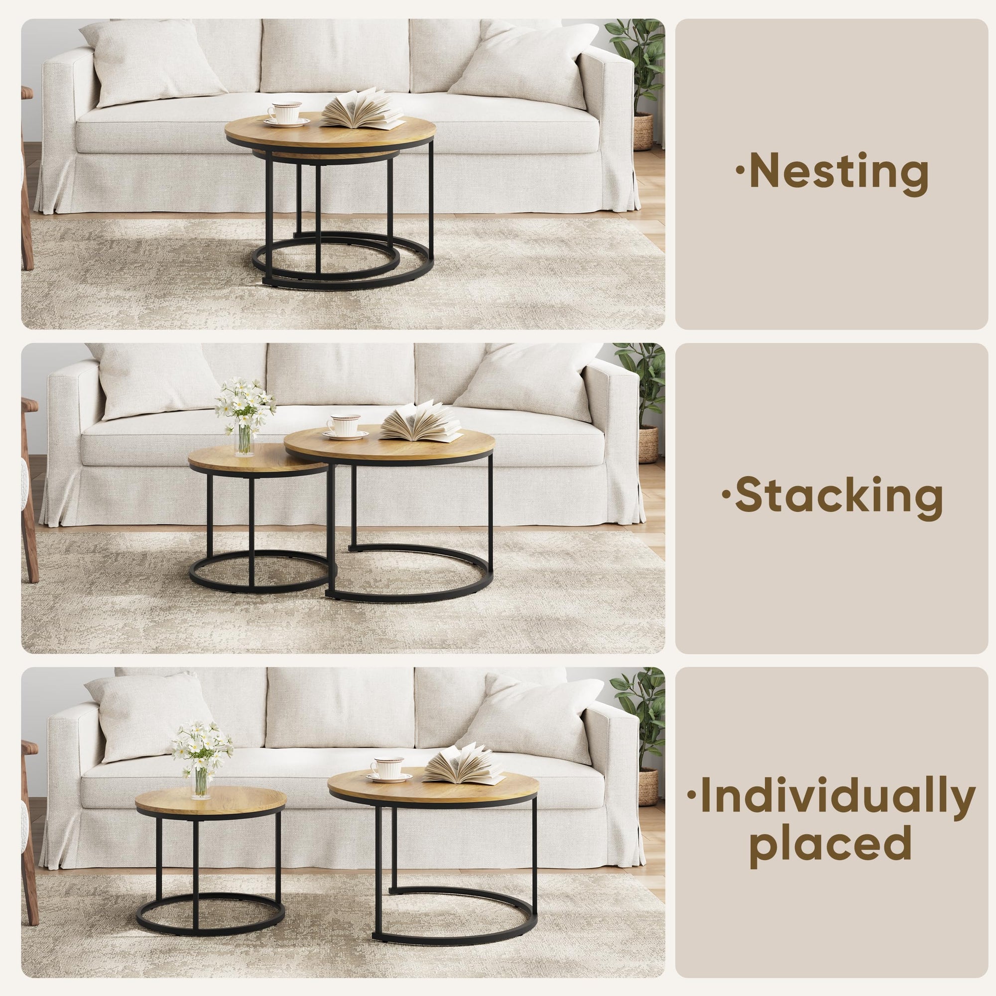 Smuxee Nesting Coffee Table Set of 2 - From Where - 