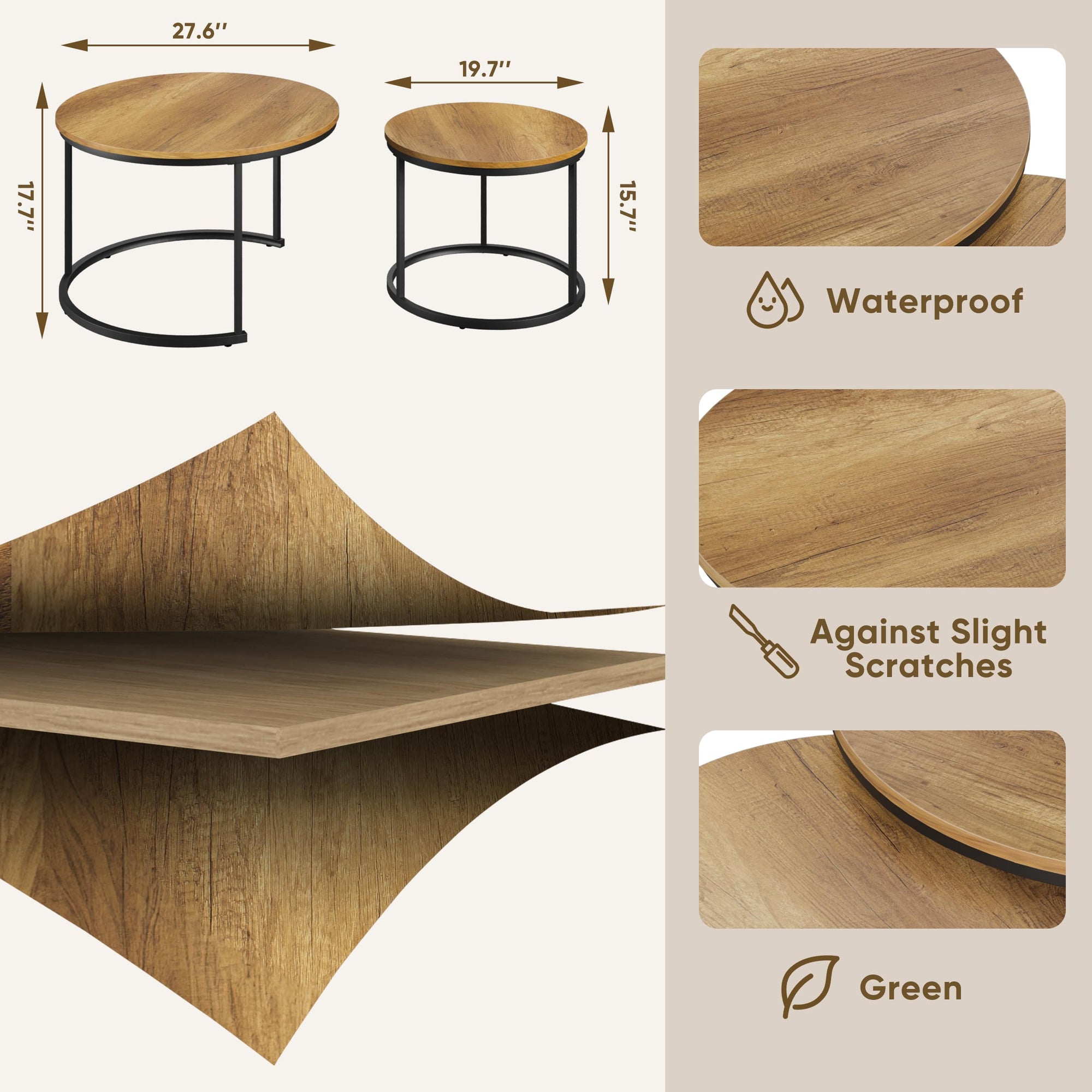 Smuxee Nesting Coffee Table Set of 2 - From Where - 