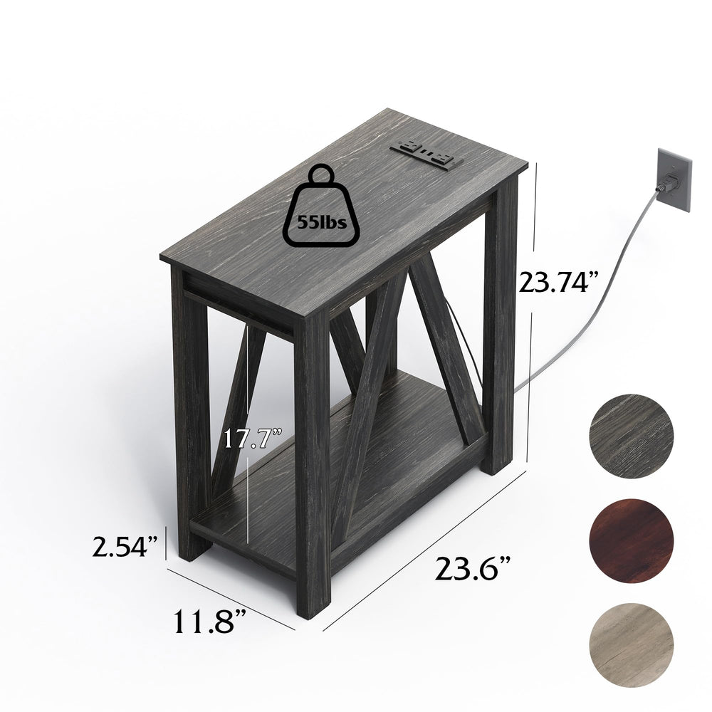 Sofa Side Tables with Open Storage Shelf - From Where - 