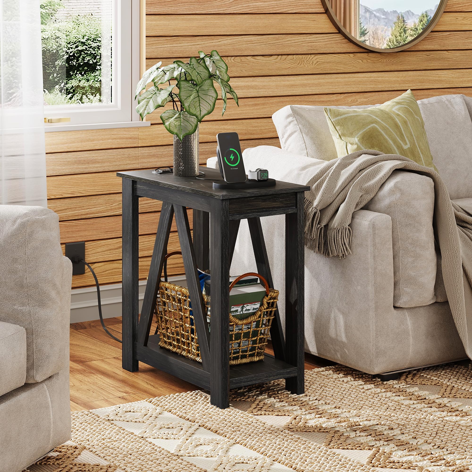 Sofa Side Tables with Open Storage Shelf - From Where - 