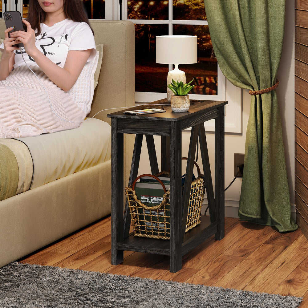Sofa Side Tables with Open Storage Shelf - From Where - 