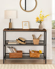 Sofa Table with Adjustable Mesh Shelves - From Where - 
