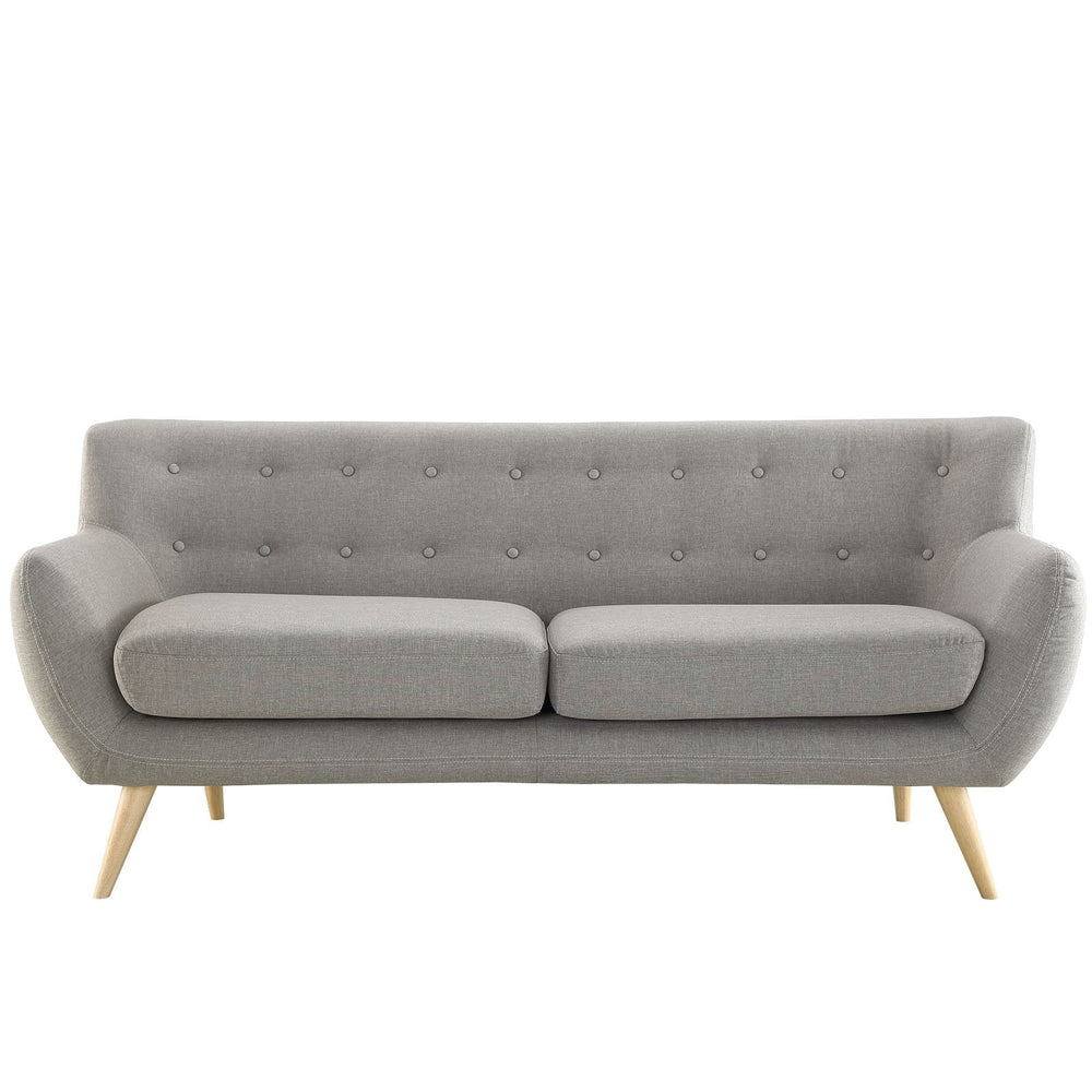 Sofa With Upholstered Fabric In Light Gray - From Where - 