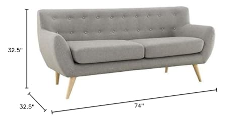 Sofa With Upholstered Fabric In Light Gray - From Where - 