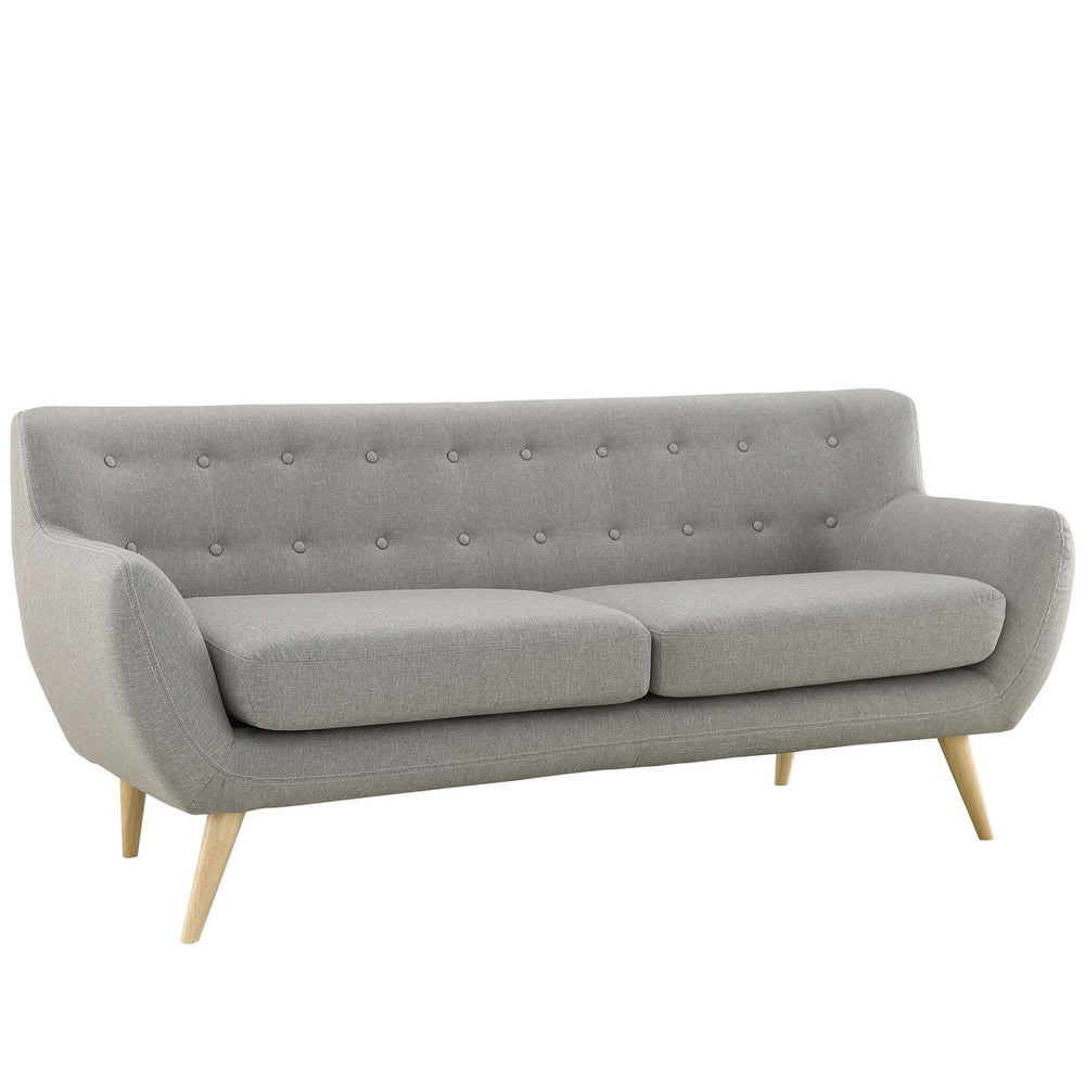 Sofa With Upholstered Fabric In Light Gray - From Where - 