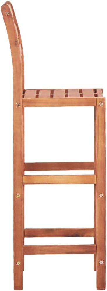 Solid Acacia Bar Stool (Set of 2) - From Where - 
