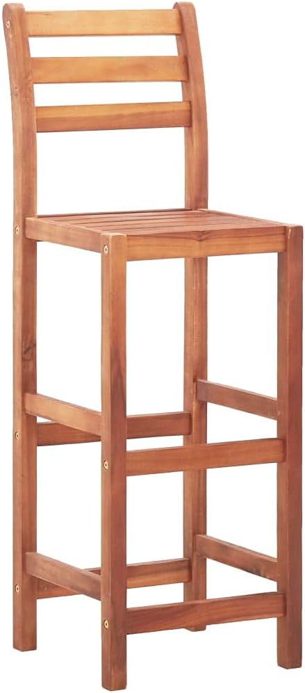Solid Acacia Bar Stool (Set of 2) - From Where - 