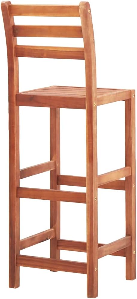 Solid Acacia Bar Stool (Set of 2) - From Where - 