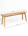 Solid Acacia Wooden Bench - From Where - 