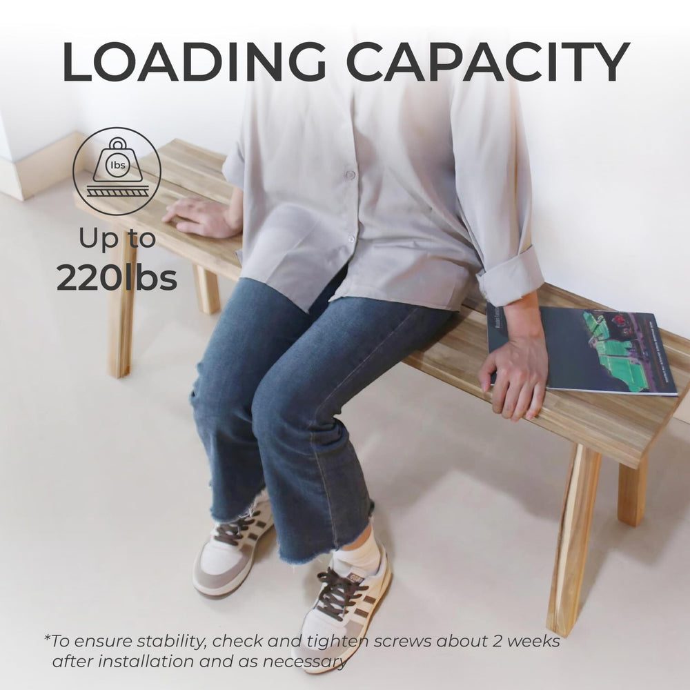 Solid Acacia Wooden Bench - From Where - 